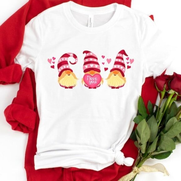 Gnomes Valentine's Day,Gnomes Valentines, Valentines Day Shirt - Picture 1 of 4